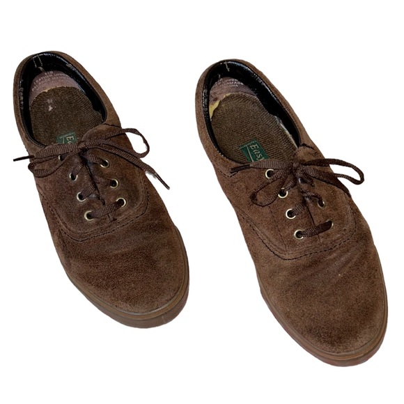 Easy Spirit brown casual suede low top lace up shoes women’s size 5.5 B - Picture 1 of 16